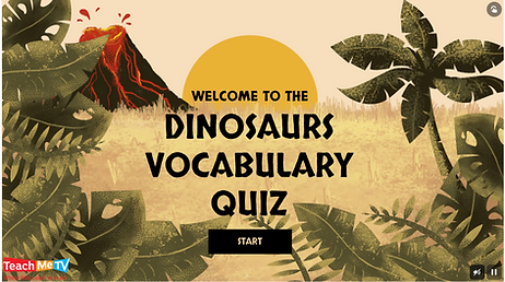 Dinosaurs Vocabulary Quiz